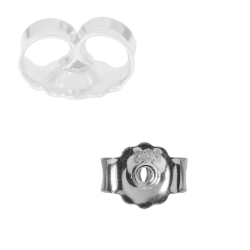 Ohrsteckerpoussette 5 mm 333er Weissgold Butterfly-Verschluss 8 Karat