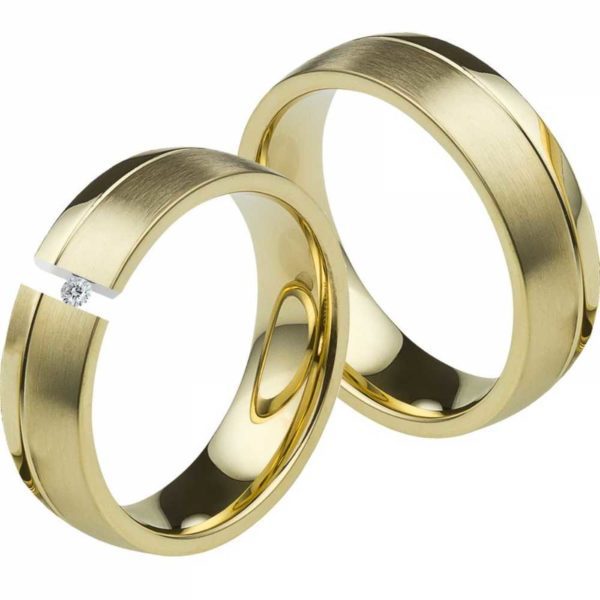 Edelstahlringe LUC25 mit Diamant - Beschichtet