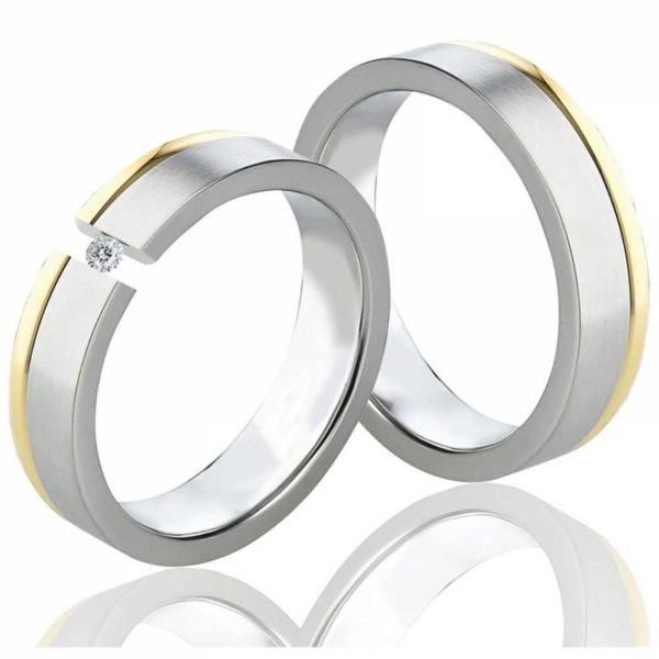 Partnerringe LUC42 mit Diamant