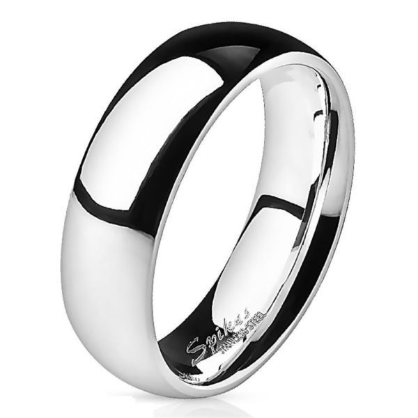 Ring hochglanzpoliert Silber aus Edelstahl Unisex