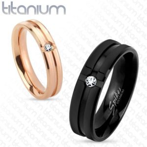 Ring Paare klassisch Rosegold Titan Unisex
