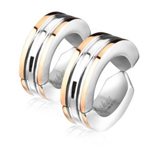 Rosegold - Creolen farbige AuÃƒÂŸenringe Silber aus Edelstahl Unisex