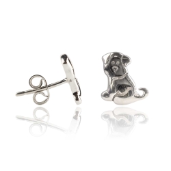 Ohrstecker 925 Sterling Silber mit Huendchen