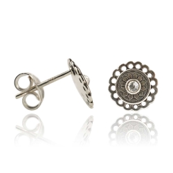 Ohrstecker 925 Sterling Silber Ornament mit Zirkonia