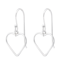 925 Sterling Silber Ohrhaken Ohrhaenger mit Herz
