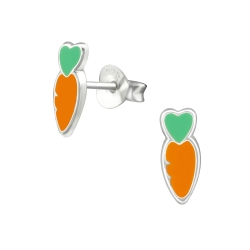 Ohrstecker Karotte 925 Sterling Silber Mohrruebe