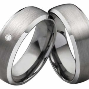 Partnerringe Wolframringe PW110 mit Zirkonia