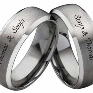 Elegante Tungstenringe-Wolframringe W115