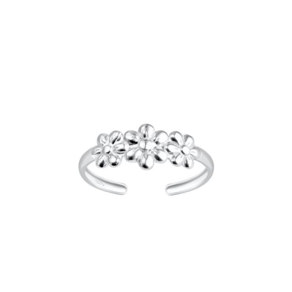 Zehenring Blaetter 925 Silber Damen