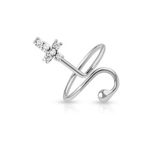 Zehenring Kreuz Silber Messing Damen
