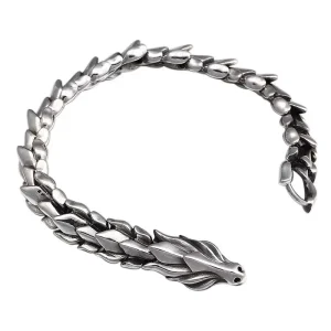12mm Breite Echt Silber Retro Klassische Drachen Links Armbänder Für Mann Männlichen S925 Sterling Silber Vintage Armband Edlen Schmuck