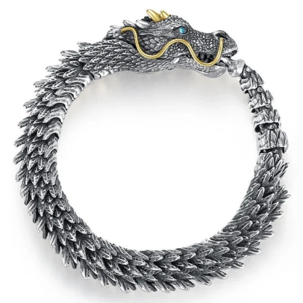 Biker Drachen Skala Armband Drachen Link Kette Armband Drachen Kiel Kette Armreif Geburtstag Geschenke Mode Schmuck Armband – Bild 5