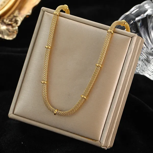 Eilieck 316l Edelstahl Gold Farbe dicke Kette Halskette Halskette für Frauen Punk Hip-Hop Mode Link Schmuck Party Geschenke – Bild 2