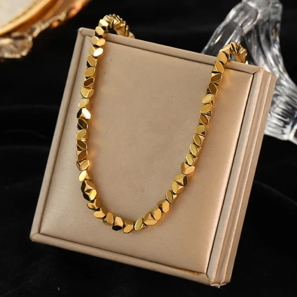 Eilieck 316l Edelstahl Gold Farbe dicke Kette Halskette Halskette für Frauen Punk Hip-Hop Mode Link Schmuck Party Geschenke – Bild 6
