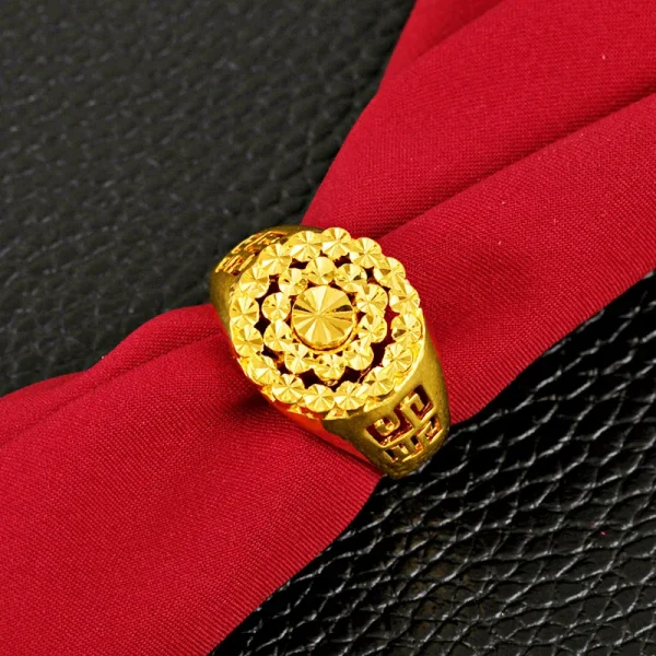 Hoyon für immer nicht verblassen 24 Karat Gold Damen ring Schmuck ring Herren Anillos de Bizuteria Anillos Mujer Schmuck Schmuck Edelstein Ring – Bild 4