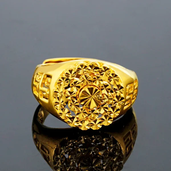 Hoyon für immer nicht verblassen 24 Karat Gold Damen ring Schmuck ring Herren Anillos de Bizuteria Anillos Mujer Schmuck Schmuck Edelstein Ring