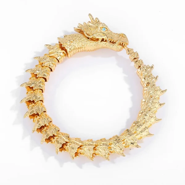 Hx handgemachte dominierende Armband Männer Persönlichkeit Retro Wasserhahn Sammlung Ebene Smart Dragon Armbänder Zubehör VIP – Bild 3