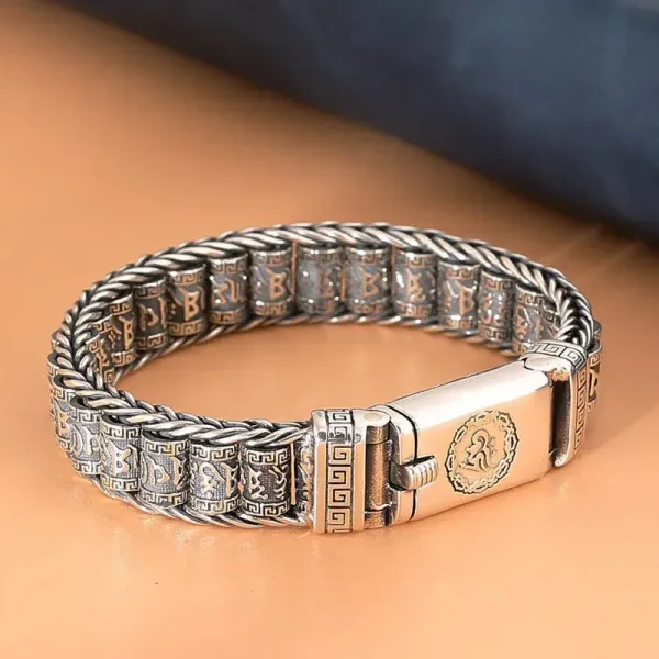 Hx handgemachte dominierende Armband Männer Persönlichkeit Retro Wasserhahn Sammlung Ebene Smart Dragon Armbänder Zubehör VIP – Bild 6