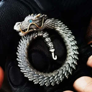 Retro Drachen Link Kette Armband Frühling Haken Verschluss Armband Gothic Stil Drachen Curb Kette Armband Schmuck Geschenke