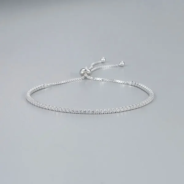 925 Sterling Silber Armband Vera Elegante Zirkon Tennis Zirkon Kristall Armband Für Frauen Mode Einfache Engagement Hochzeit Glam – Bild 5