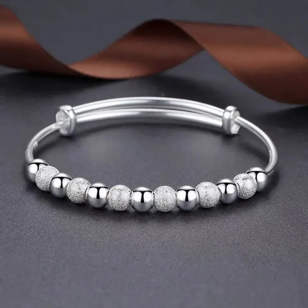 Charms Sterling Silber Luxus Perlen Armbänder Armreifen süß für Frauen Mode Party Hochzeit Schmuck verstellbar – Bild 2