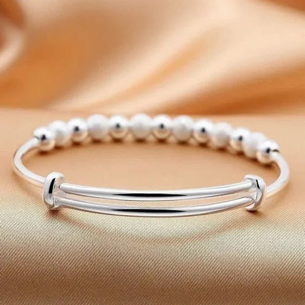 Charms Sterling Silber Luxus Perlen Armbänder Armreifen süß für Frauen Mode Party Hochzeit Schmuck verstellbar – Bild 4