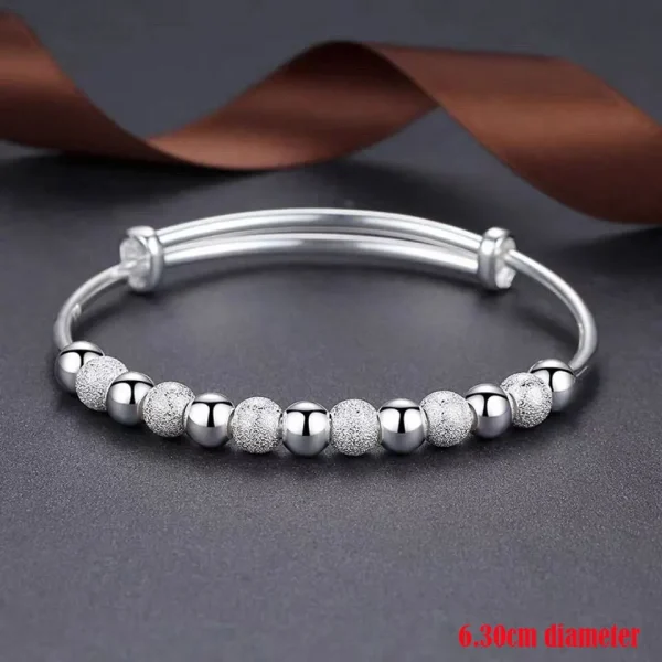 Charms Sterling Silber Luxus Perlen Armbänder Armreifen süß für Frauen Mode Party Hochzeit Schmuck verstellbar – Bild 5