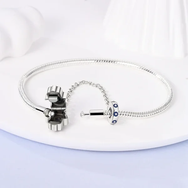 Original Herz Shell Schmetterling Fußabdruck Armband 925 Sterling Silber Fit Marke Me Charm Perlen Mode Frauen Armband Schmuck – Bild 6