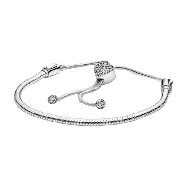 Original-Pan charme kette Schlange armband 100% 925 silber Passen armband für frauen mode klassische hohe qualität DIY schmuck – Bild 3