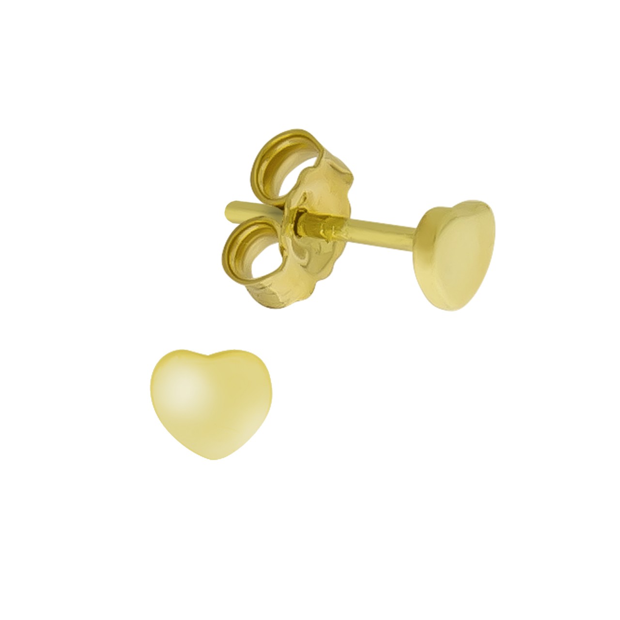 Echtschmuck Ohrstecker Damen 333 Gelbgold Motiv Herz 0,3cm, 1 Paar