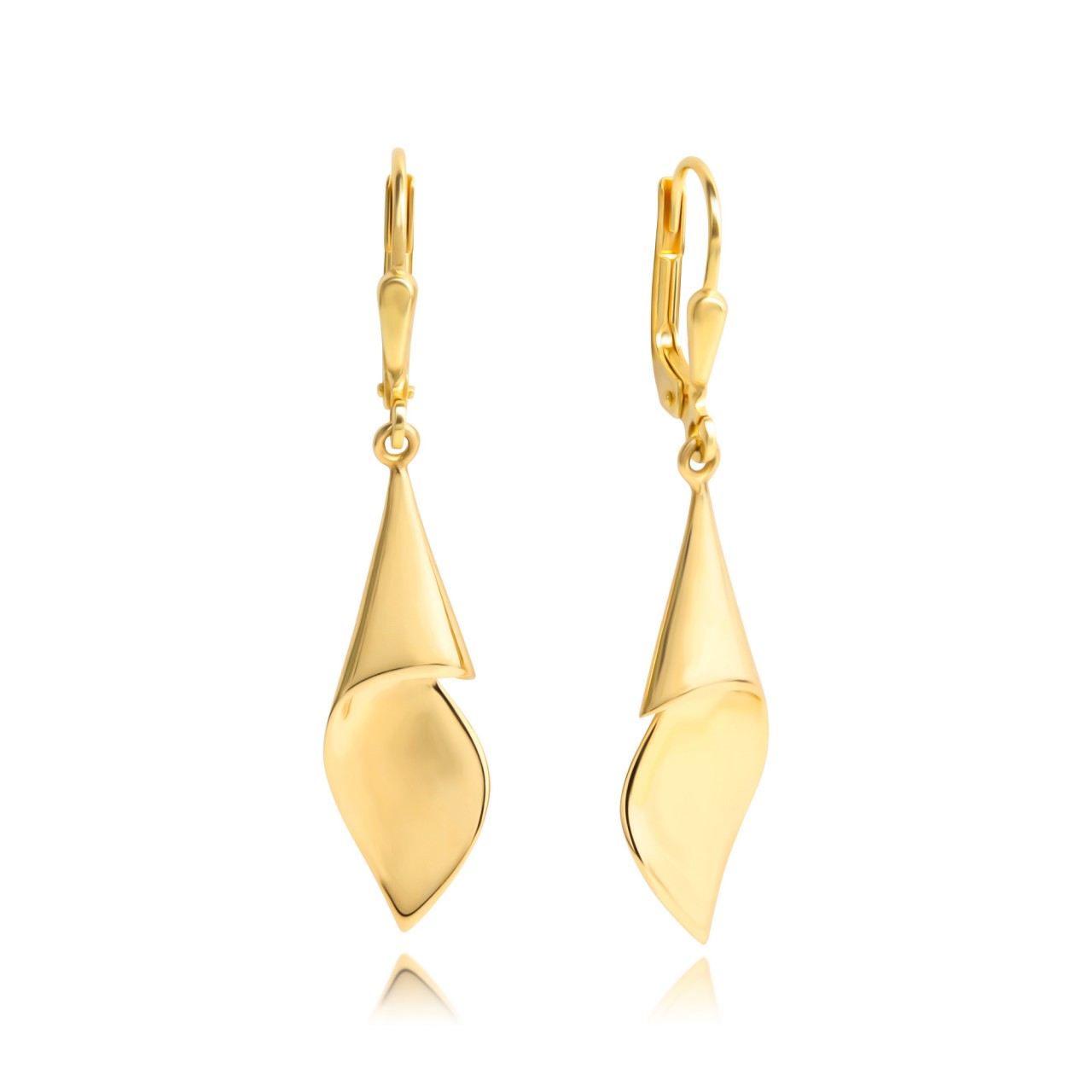 Echtschmuck Ohrhänger Ohrringe 333 Gelbgold 3,8cm, 1 Paar