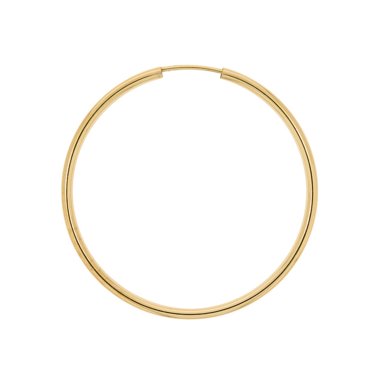 Echtschmuck Creolen Ohrringe Damen 333er Gelbgold glanz 40 mm, 1 Paar