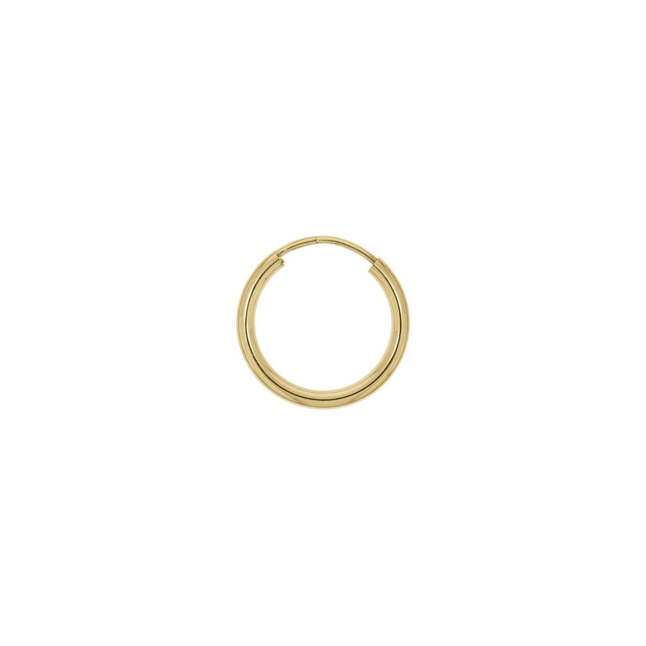 Echtschmuck Creolen Ohrringe Damen 333er Gelbgold glanz 15mm, 1 Paar