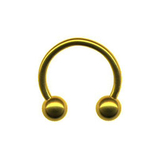 Hufeisenring Horse Shoe Piercing im Gold-Style aus Chirurgenstahl