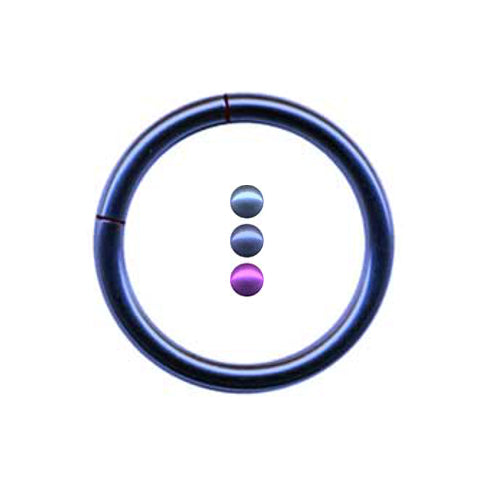 Segmentring Piercing aus Chirurgenstahl mit Titan PVD anodisiert
