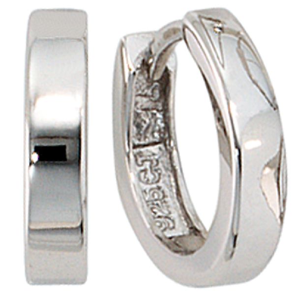 Creolen rund 925 Sterling Silber Ohrringe Silberohrringe Silbercreolen CJ