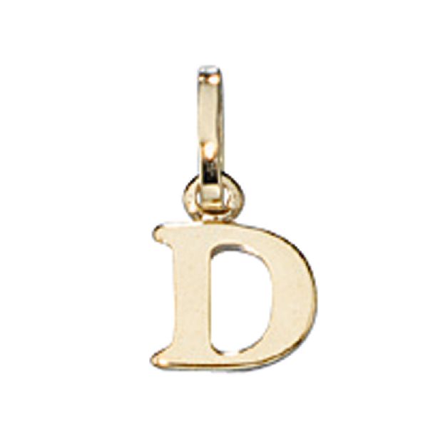 Anhänger Buchstabe D 333 Gold Gelbgold Buchstabenanhänger CJ