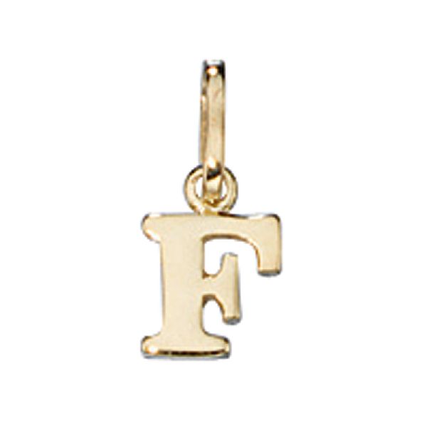 Anhänger Buchstabe F 333 Gold Gelbgold Buchstabenanhänger CJ