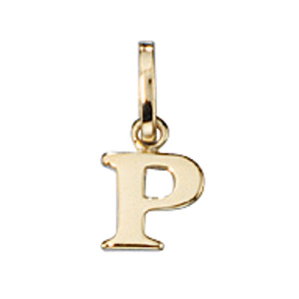 Anhänger Buchstabe P 333 Gold Gelbgold Buchstabenanhänger CJ