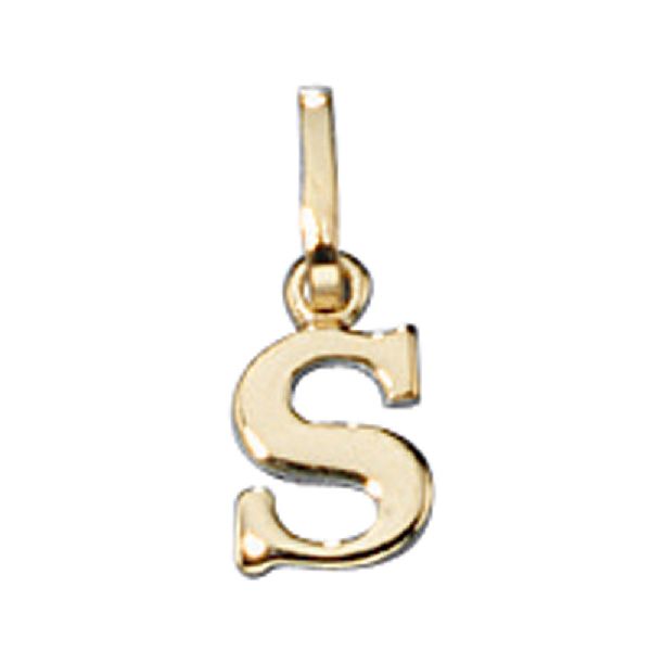 Anhänger Buchstabe S 333 Gold Gelbgold Buchstabenanhänger CJ