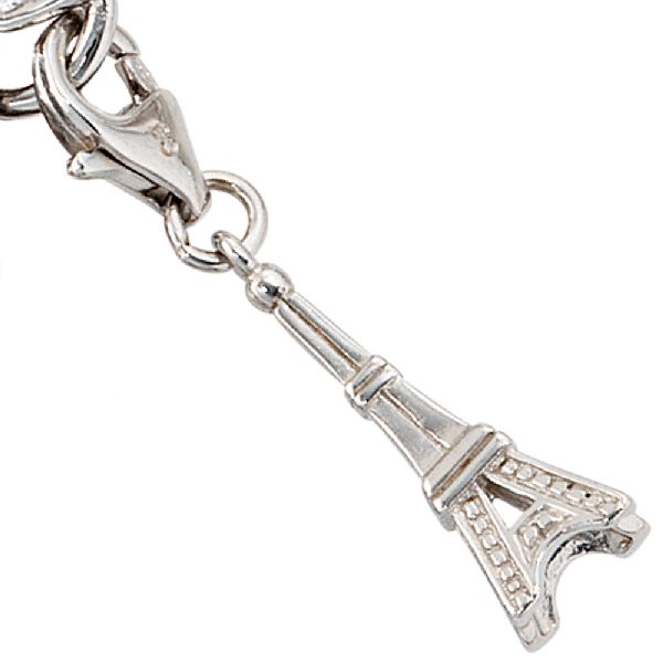 Einhänger Charm Eiffelturm 925 Sterling Silber rhodiniert CJ