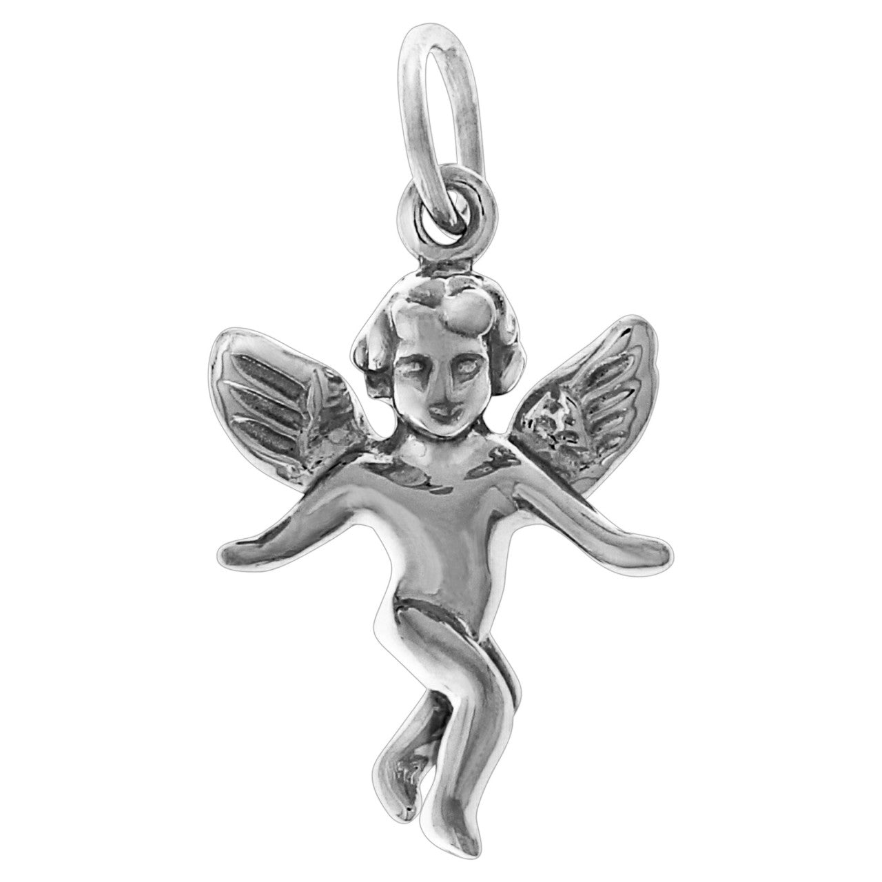 Echtschmuck Halsketten-Anhänger Kinder 925 Sterling Silber Engel 2,2cm