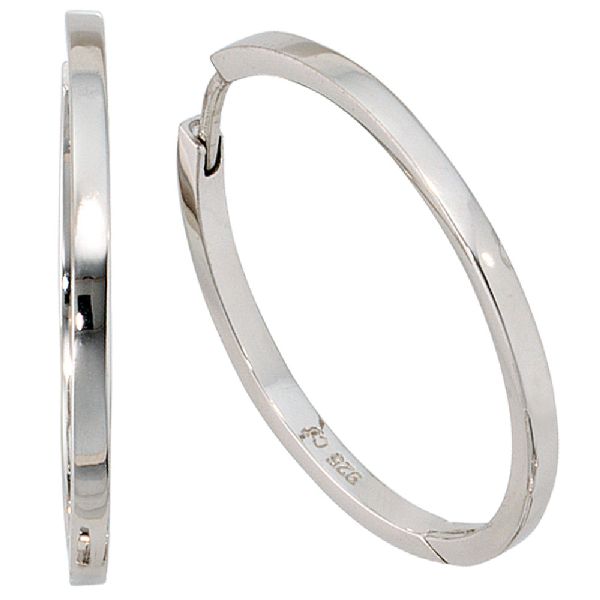 Creolen rund 925 Sterling Silber Ohrringe Silberohrringe Silbercreolen CJ