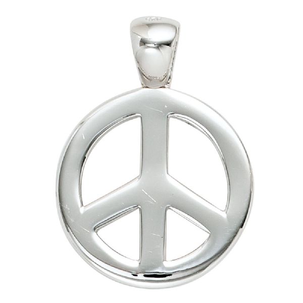Anhänger Peace 925 Sterling Silber rhodiniert CJ