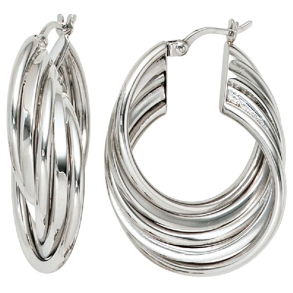 Creolen 925 Sterling Silber Ohrringe Silberohrringe Silbercreolen CJ