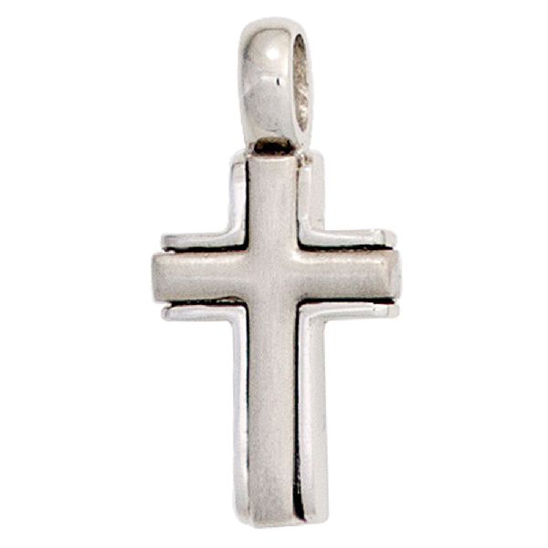 Anhänger Kreuz 950 Platin matt Kreuzanhänger Platinkreuz CJ