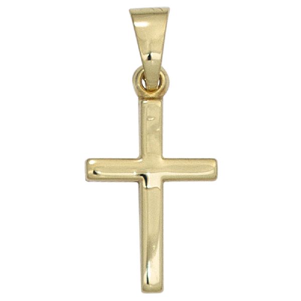 Anhänger Kreuz 333 Gold Gelbgold Kreuzanhänger Goldkreuz CJ