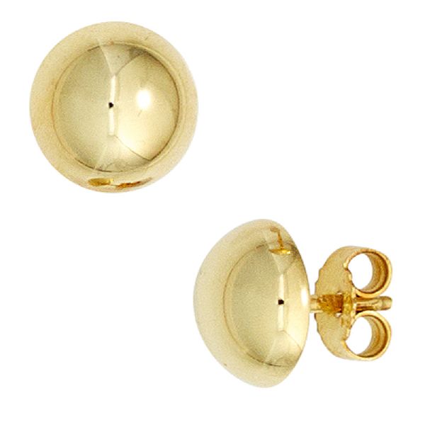 Ohrstecker Halbkugel 333 Gold Gelbgold Ohrringe Goldohrstecker CJ