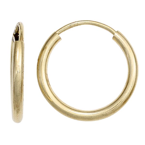Creolen rund 585 Gold Gelbgold Ohrringe Goldohrringe Goldcreolen CJ