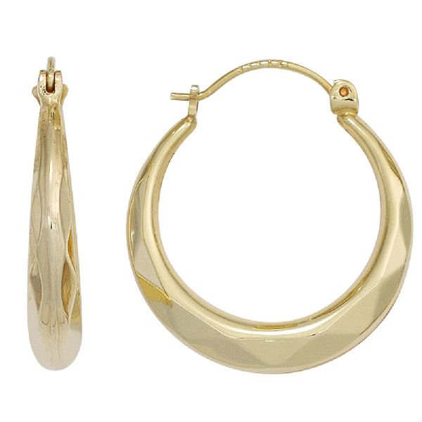 Creolen rund 585 Gold Gelbgold Ohrringe Goldohrringe Goldcreolen CJ